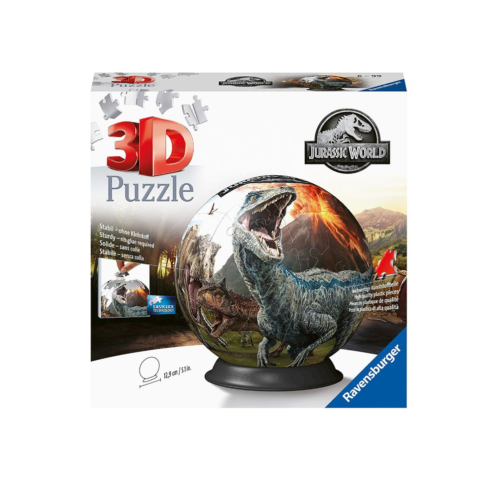 Puzzle 3D Rond 72 P - Jurassic World - Jurassic Park