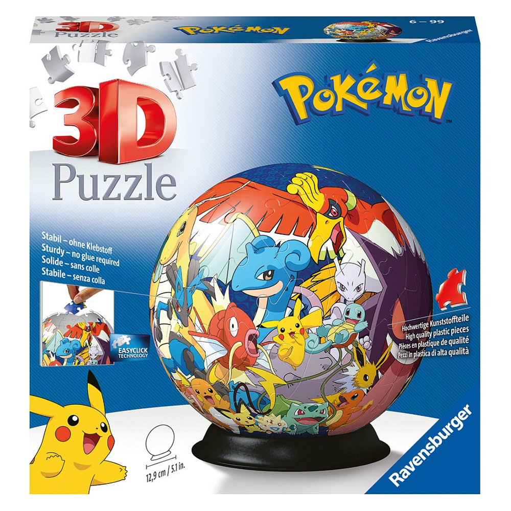 Puzzle 3D Rond 72 P - Pokémon - Pokemon