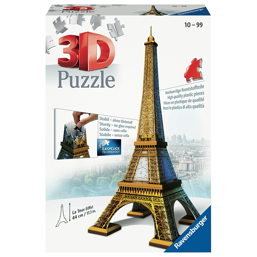 Puzzle 3D 216 pièces : La Tour Eiffel Paris Ravensburger France