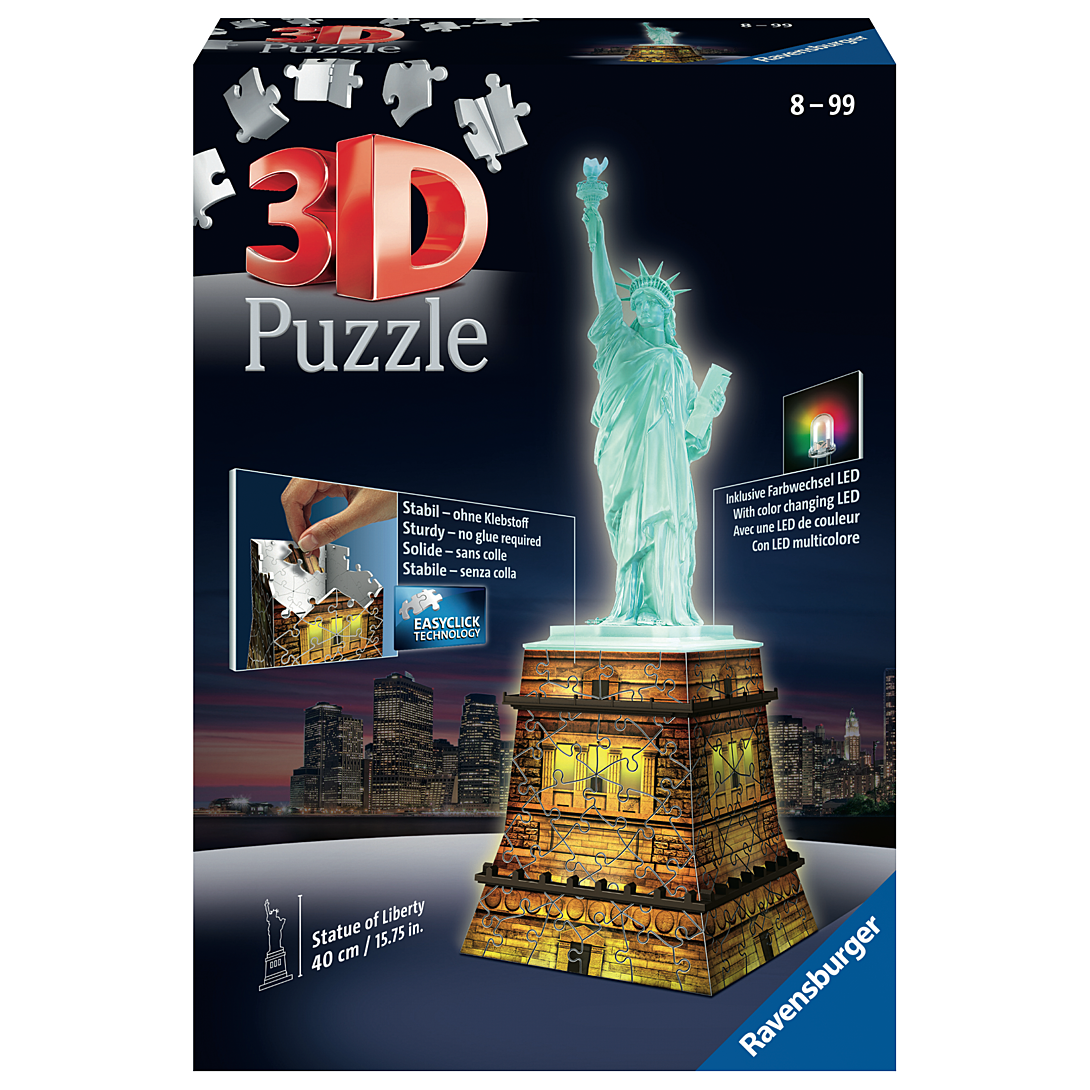Puzzle 3D Statue De La Liberté Illuminée