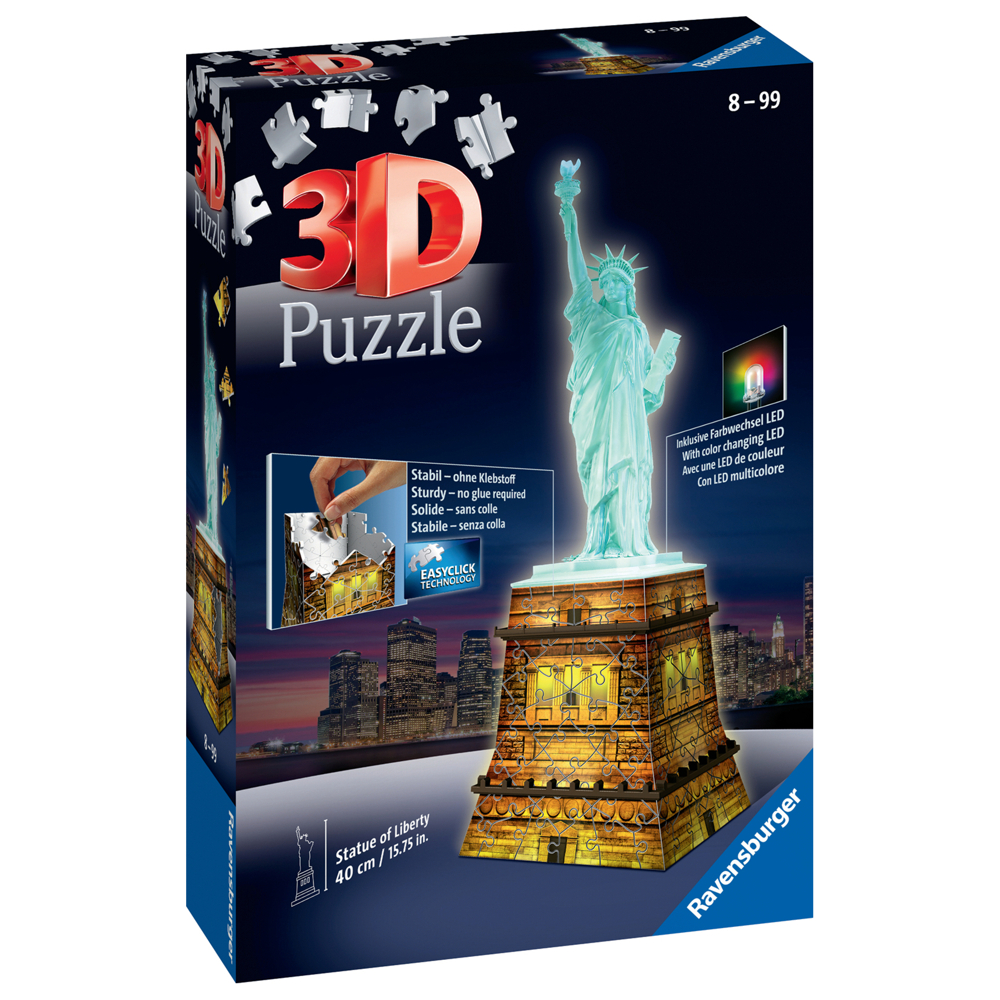 Puzzle 3D Statue De La Liberté Illuminée