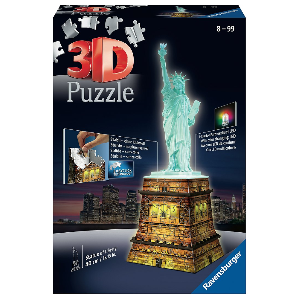 Puzzle 3D Statue De La Liberté Illuminée