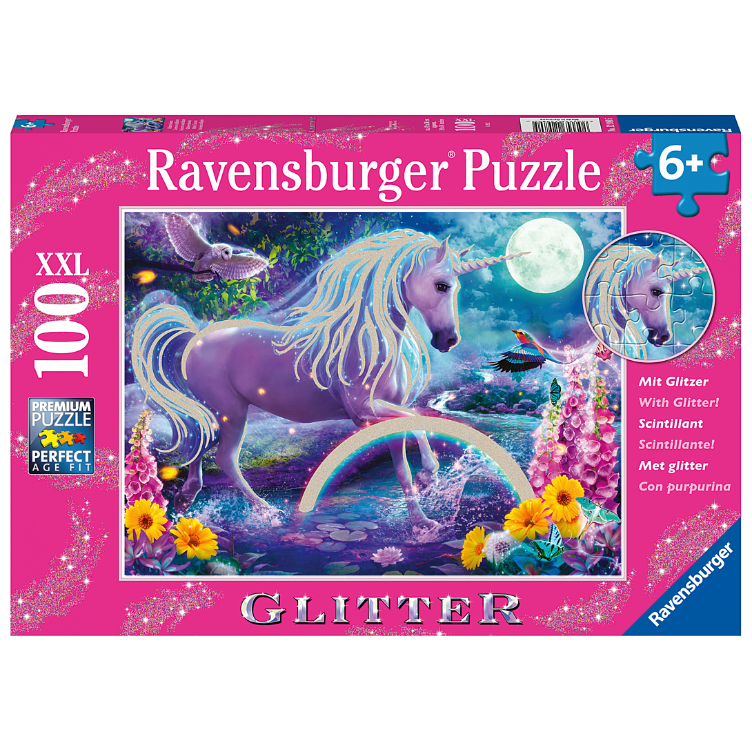Puzzle 100 p XXL - Licorne scintillante (Collection Paillettes)