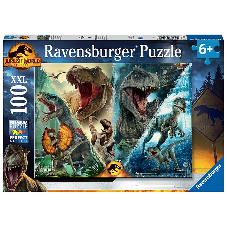 Puzzle 100 P Xxl - Les Espèces De Dinosaures / Jurassic World 3 - Jurassic Park