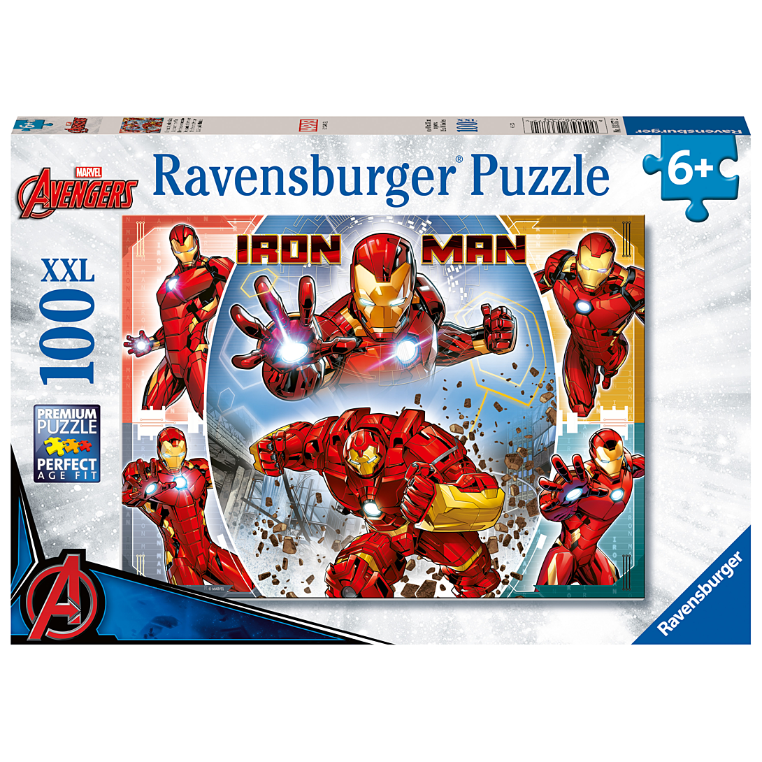 Puzzle 100 pièces : Le puissant Iron Man Marvel Avengers Ravensburger France