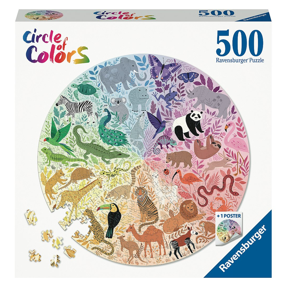 Puzzle rond 500 p - Animaux (Circle of Colors)