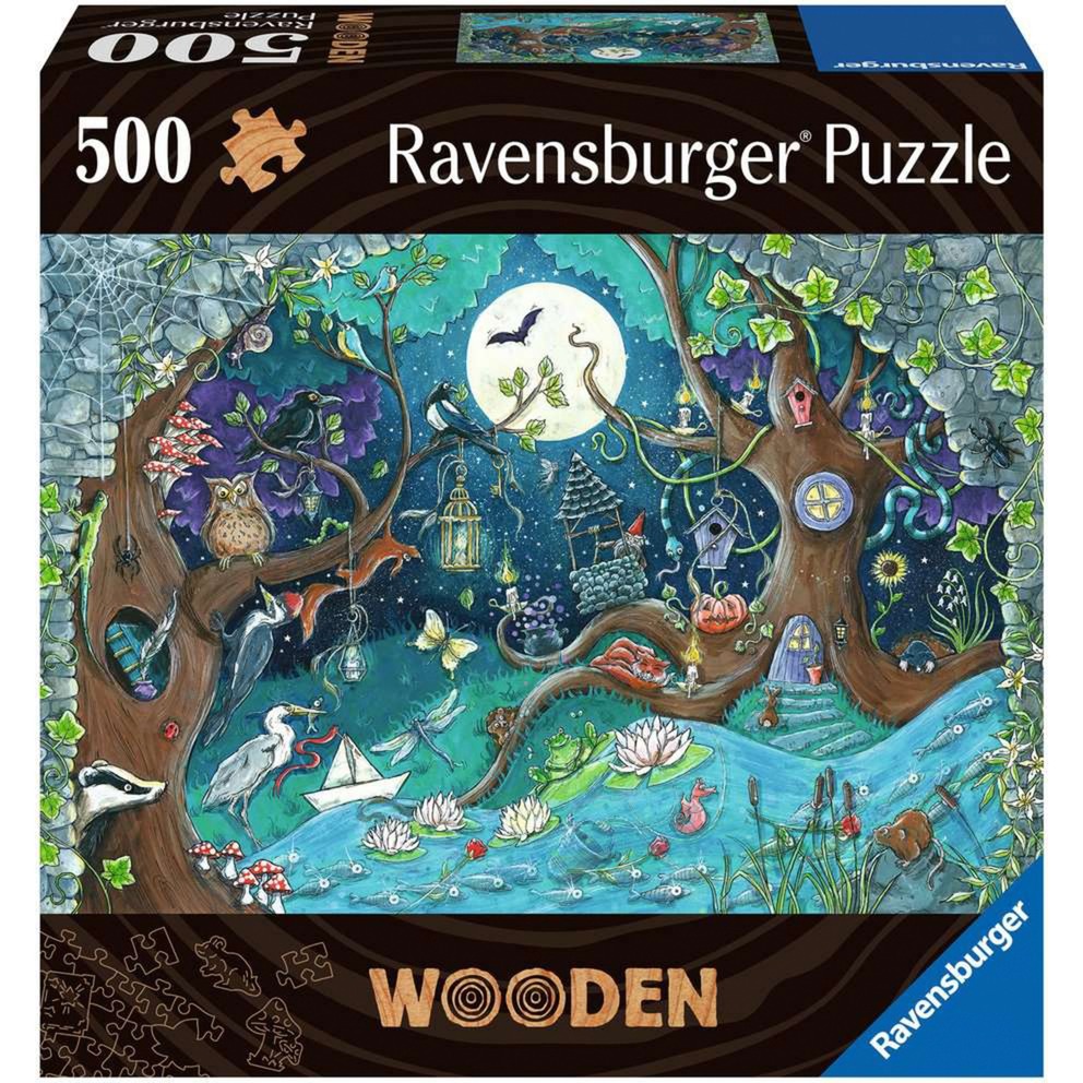 Puzzle En Bois - Rectangulaire - 500 Pcs - Forêt Fantastique