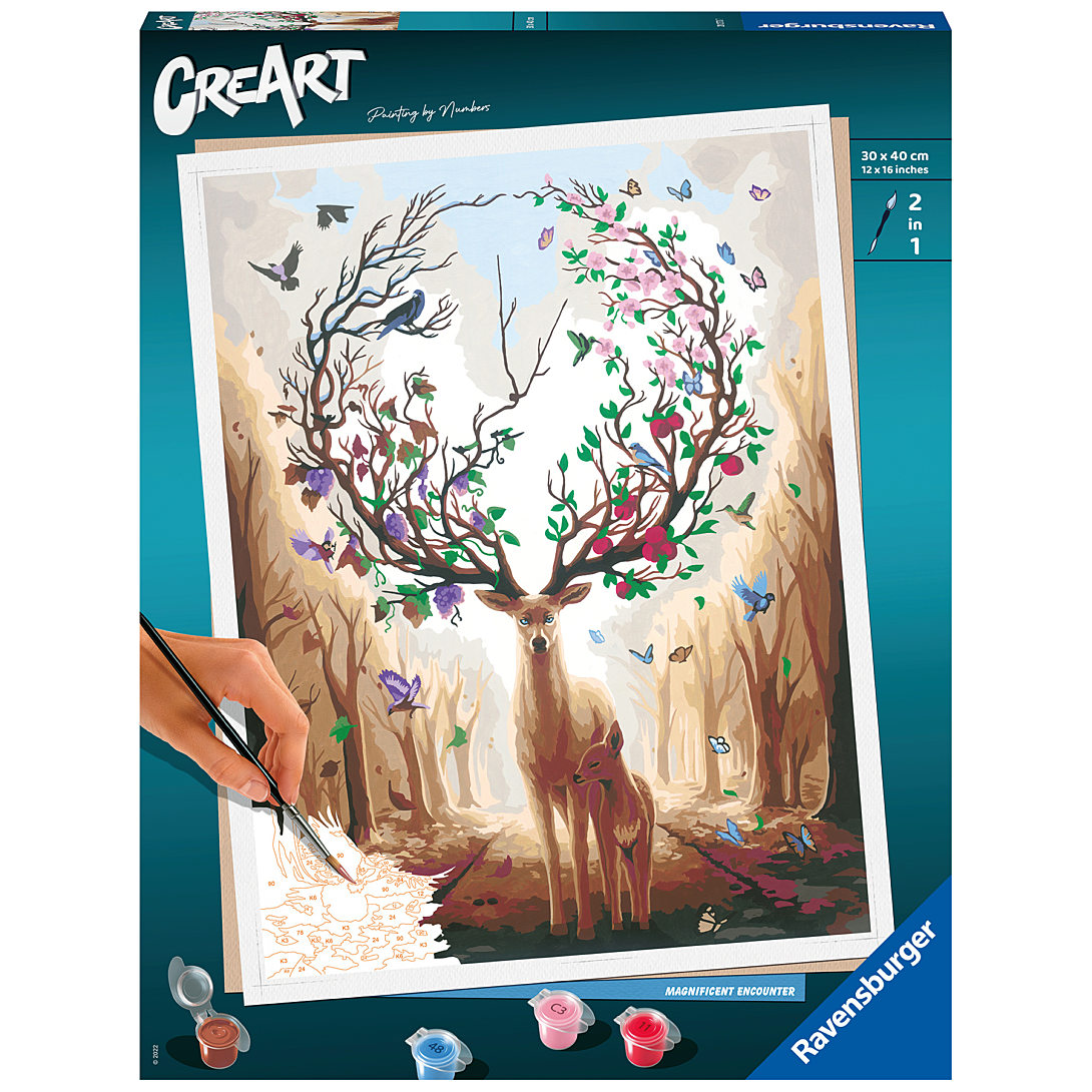 Peinture par numéros CréArt : cerf magique Ravensburger Jeux France - vue 2