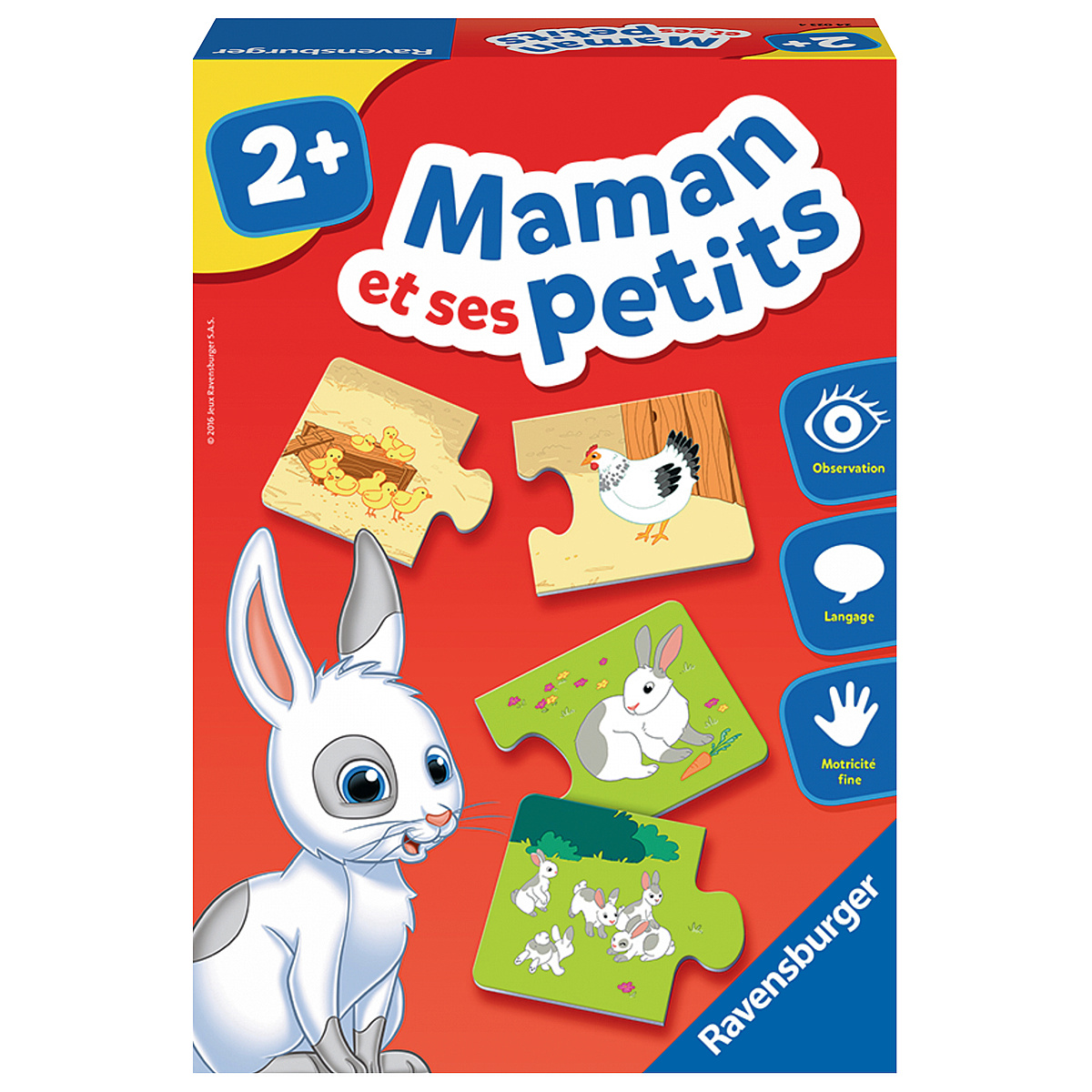 Ravensburger- Jeu Educatif- Maman et ses petits- Découverte des animaux- A partir de 2 ans- 24023