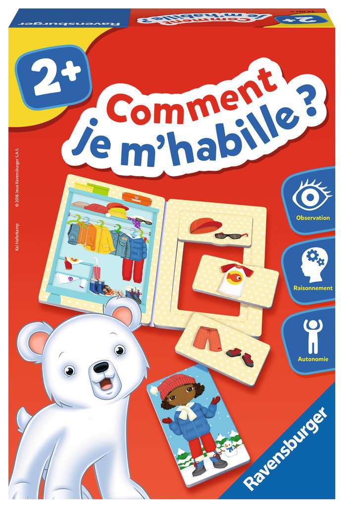 Ravensburger- Jeu Educatif- Comment je m'habille?- A partir de 2 ans- 24031