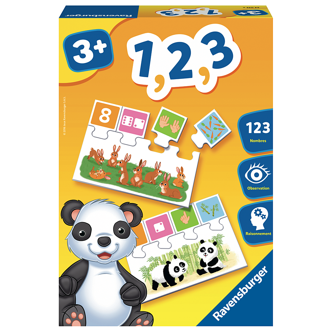 Jeu Éducatif Ravensburger 24045 – Apprentissage des Chiffres 1, 2, 3