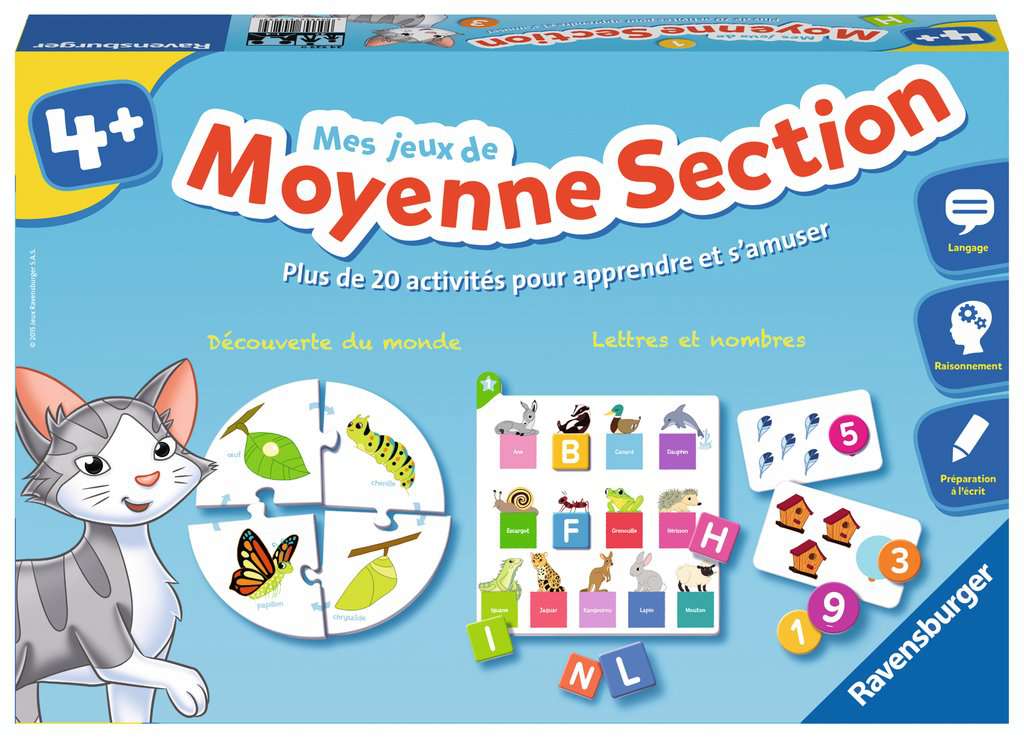 Ravensburger- Jeu Educatif- Mes jeux de moyenne section- 2ème année de maternelle- A partir de 4 ans