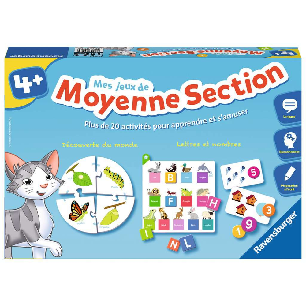 Ravensburger- Jeu Educatif- Mes jeux de moyenne section- 2ème année de maternelle- A partir de 4 ans