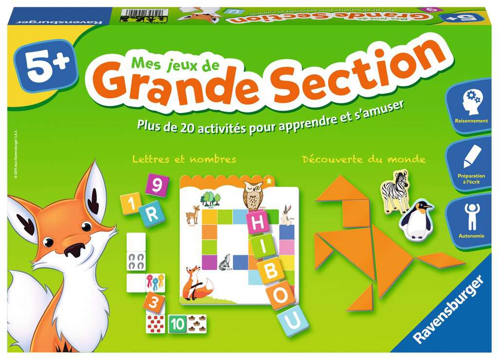 Ravensburger- Jeu Educatif- Mes jeux de grande section- 3ème année de maternelle- A partir de 5 ans-