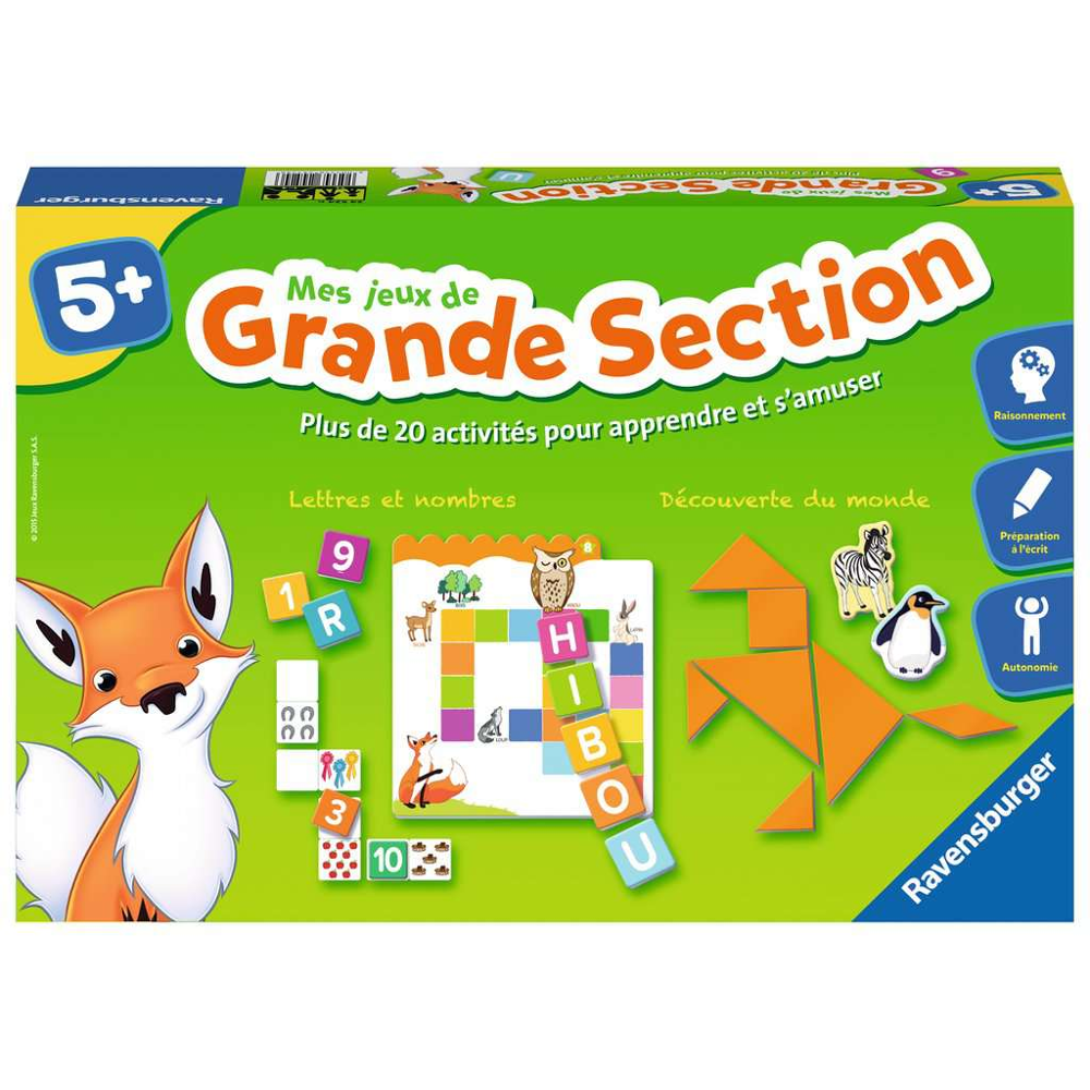 Ravensburger- Jeu Educatif- Mes jeux de grande section- 3ème année de maternelle- A partir de 5 ans-