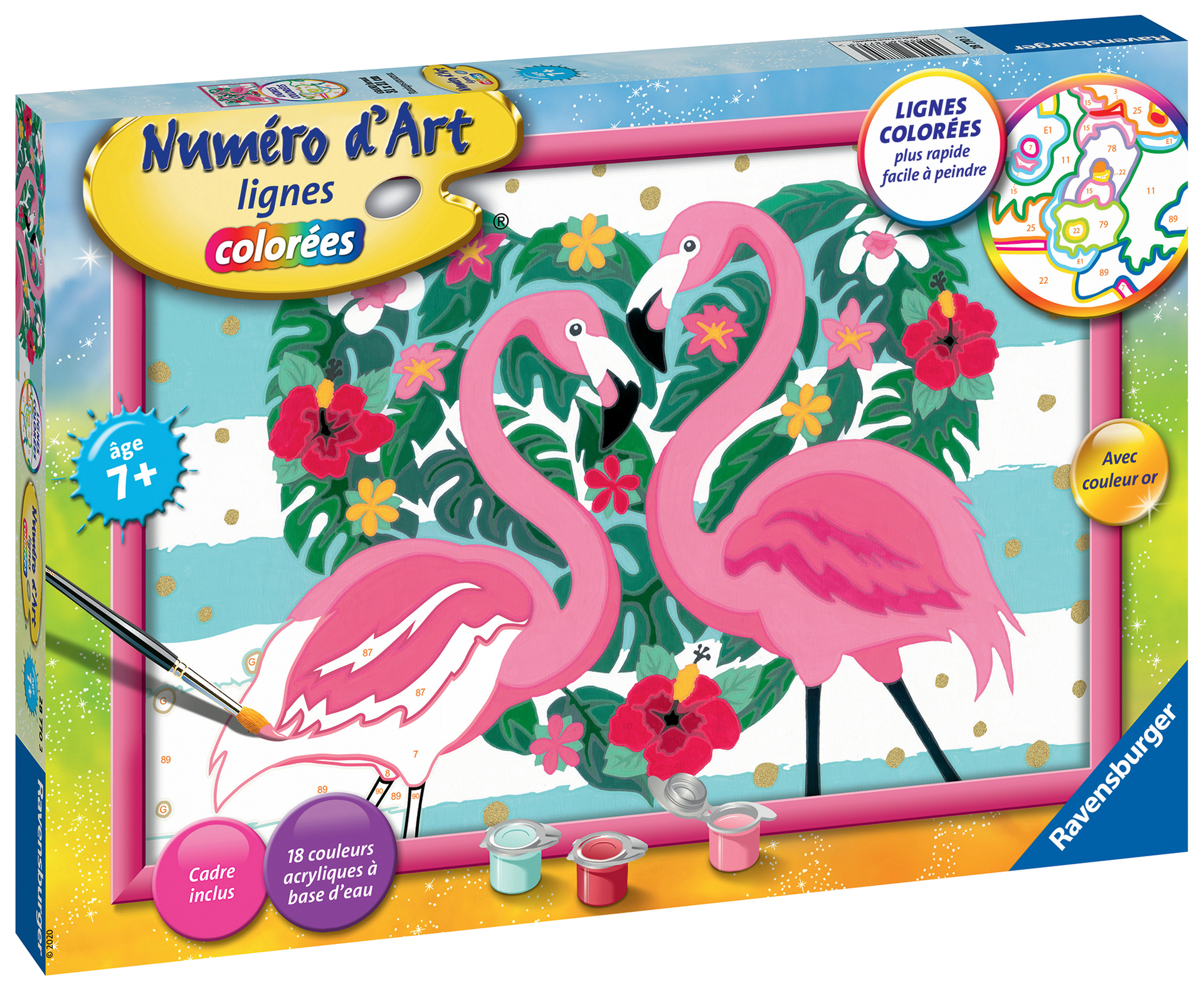 Ravensburger - CreArt Kids 13x18cm - Art Number - Pretty Fawn - Paint by Numbers Kit - with Jewellery Pieces - From 7 Years old - 25752