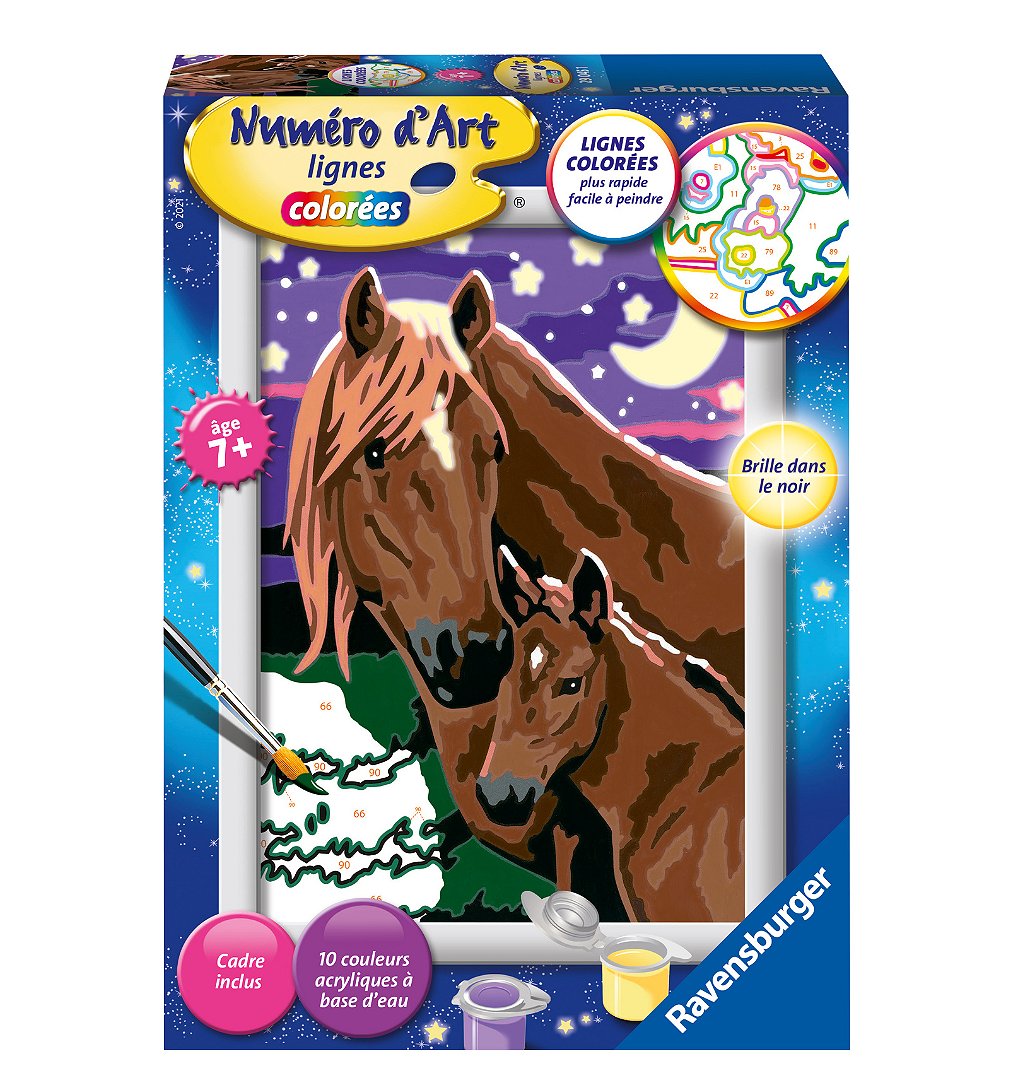 Numéro d'art - petit - Chevaux à la nuit tombéé