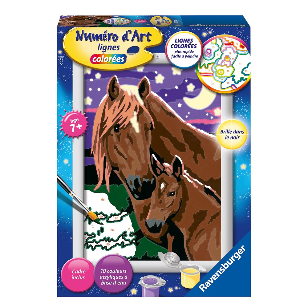 Numéro d'art - petit - Chevaux à la nuit tombéé