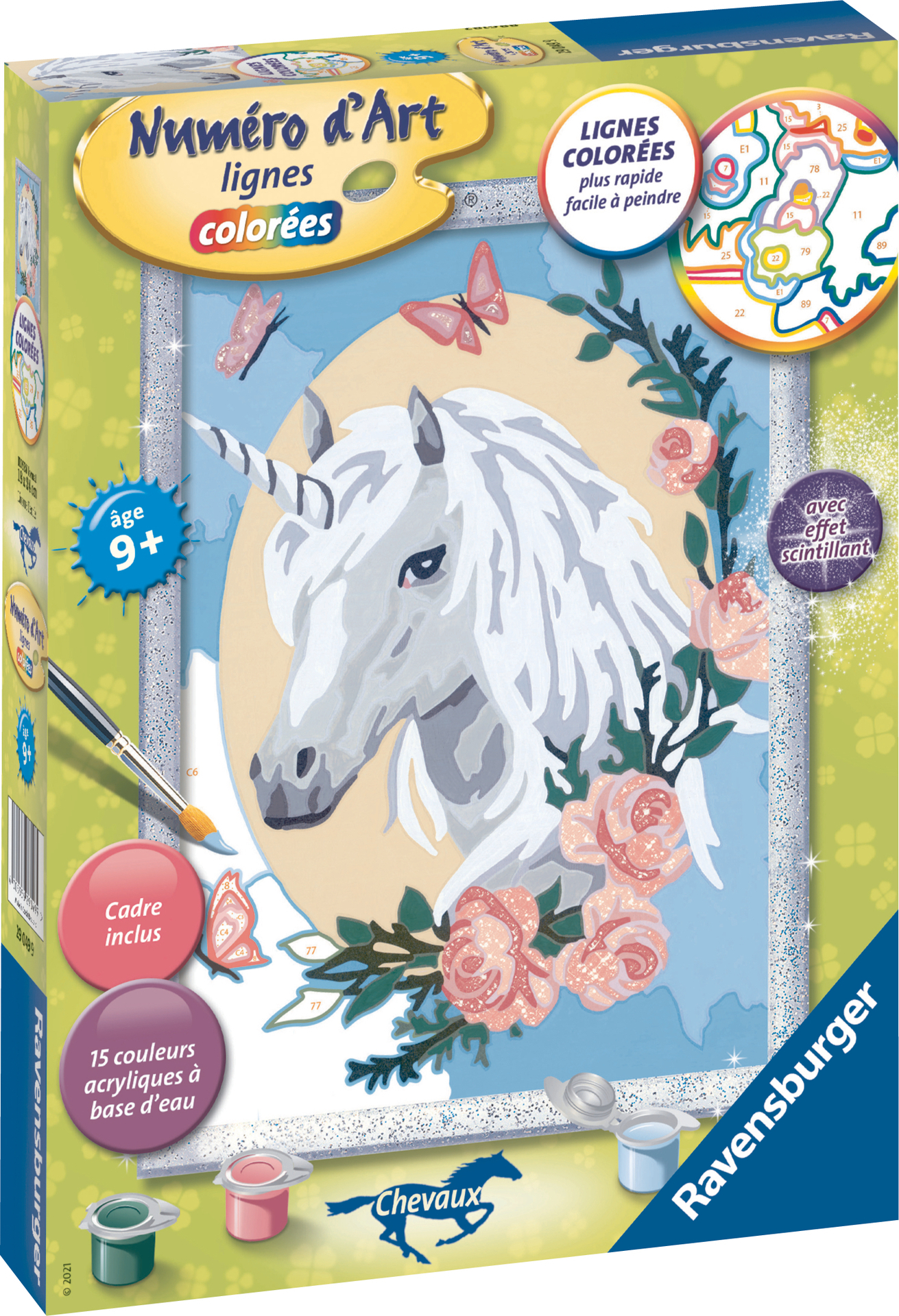 Numéro d'art - moyen - Licorne fleurie