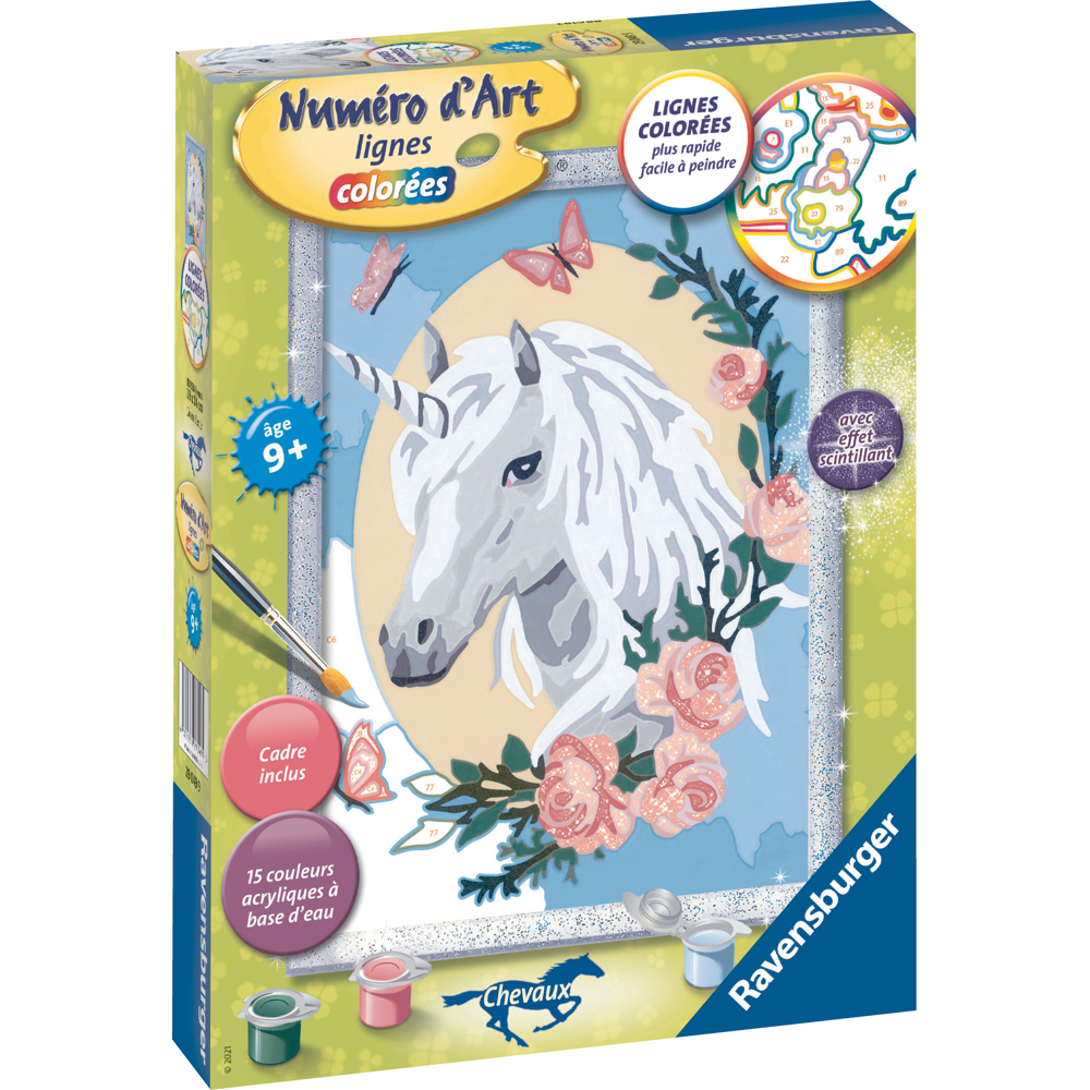 Numéro d'art - moyen - Licorne fleurie