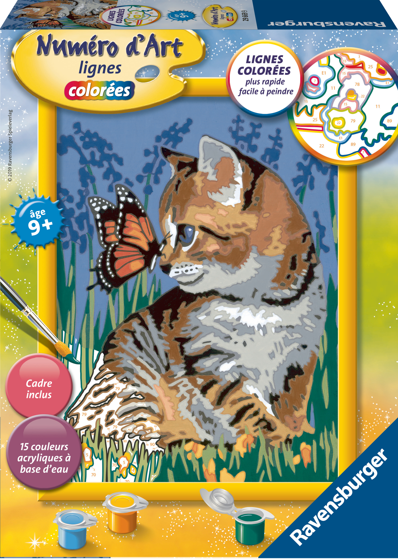 Numéro d'art - moyen - Chat et son compagnon le papillon