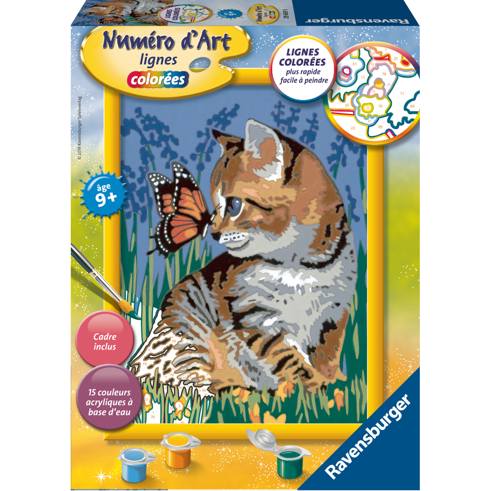 Numéro d'art - moyen - Chat et son compagnon le papillon