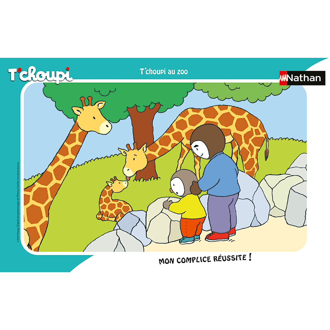 Puzzle cadre 15 pièces : T'choupi au zoo Ravensburger Nathan