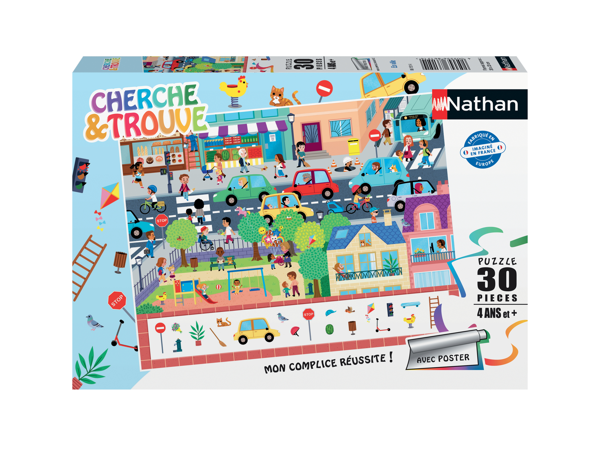 Puzzle 30 p - En ville (Cherche et trouve)