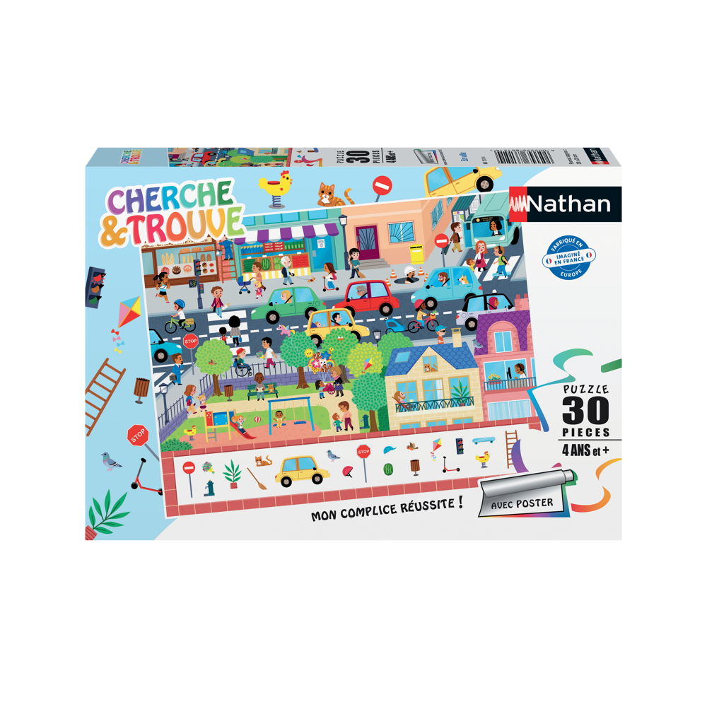 Puzzle 30 p - En ville (Cherche et trouve)