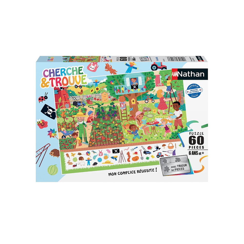 Puzzle 60 p - Au jardin (Cherche et trouve)
