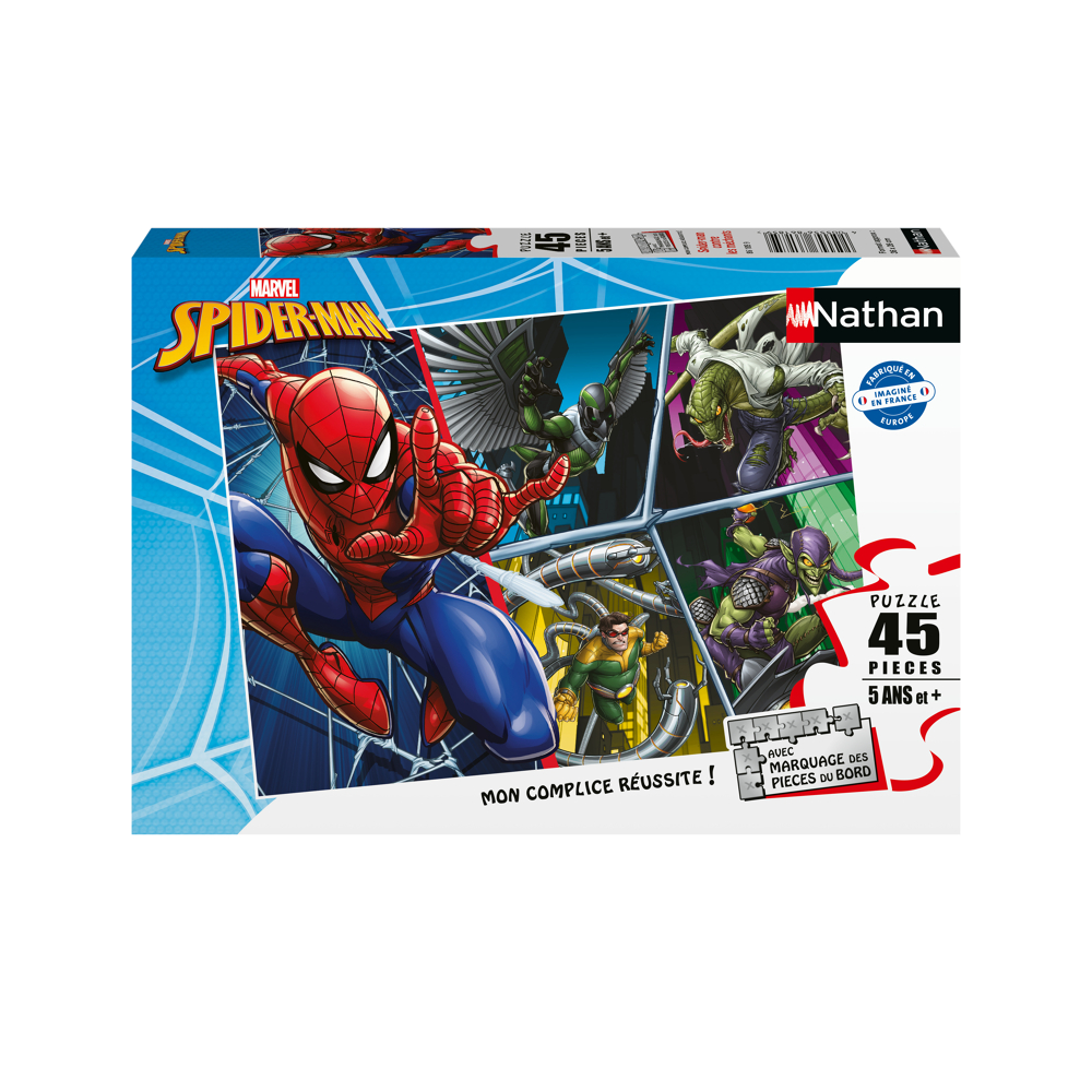 Nathan Puzzle 45 P - Spider-Man Contre Les Méchants - Ultimate Spiderman
