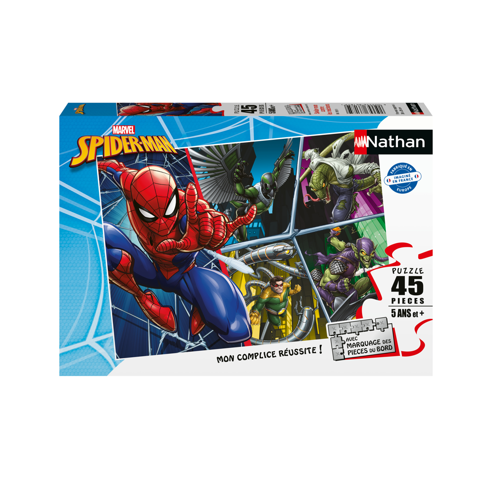 Nathan Puzzle 45 P - Spider-Man Contre Les Méchants - Ultimate Spiderman