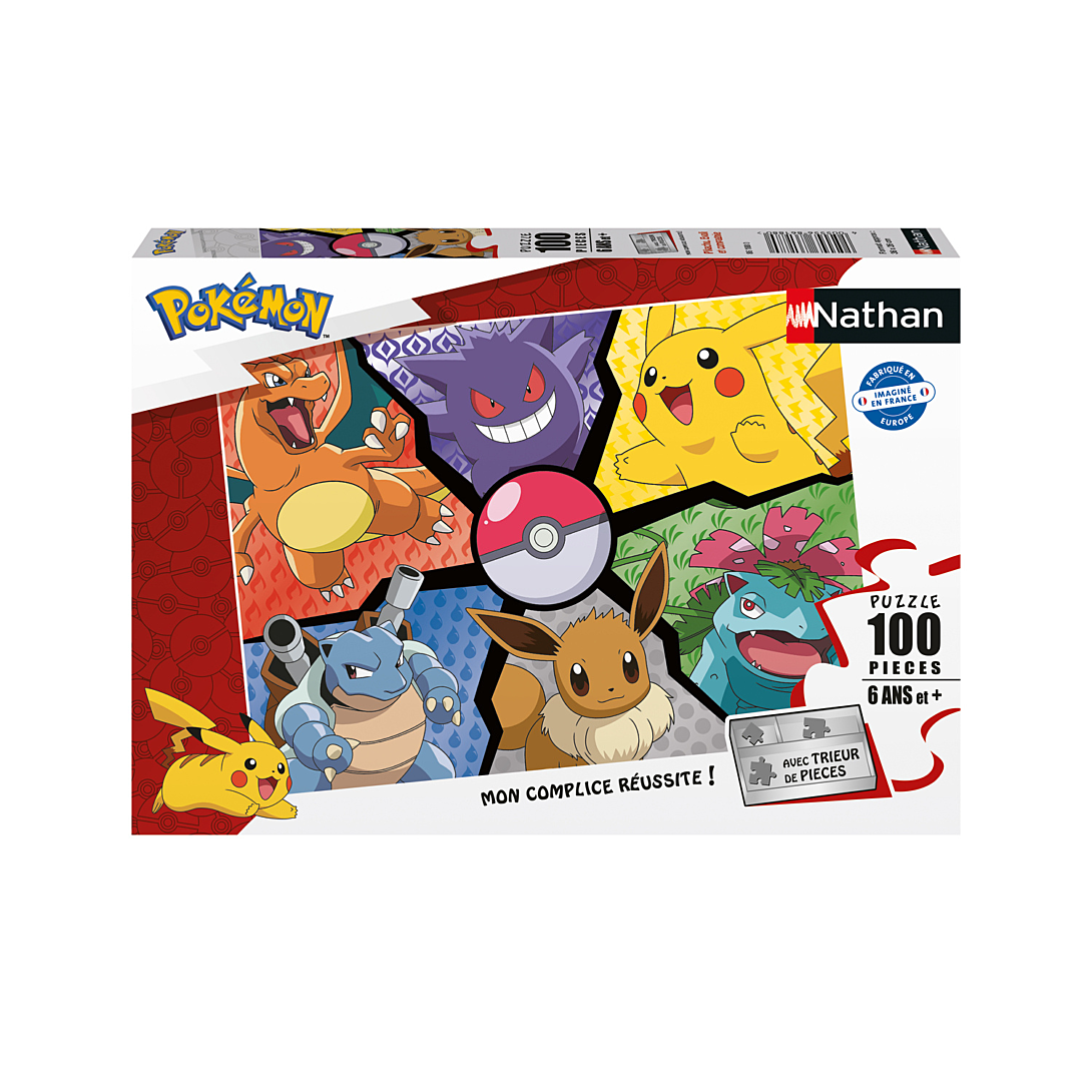 Nathan puzzle 100 p - Pikachu, Evoli et compagnie / Pokémon
