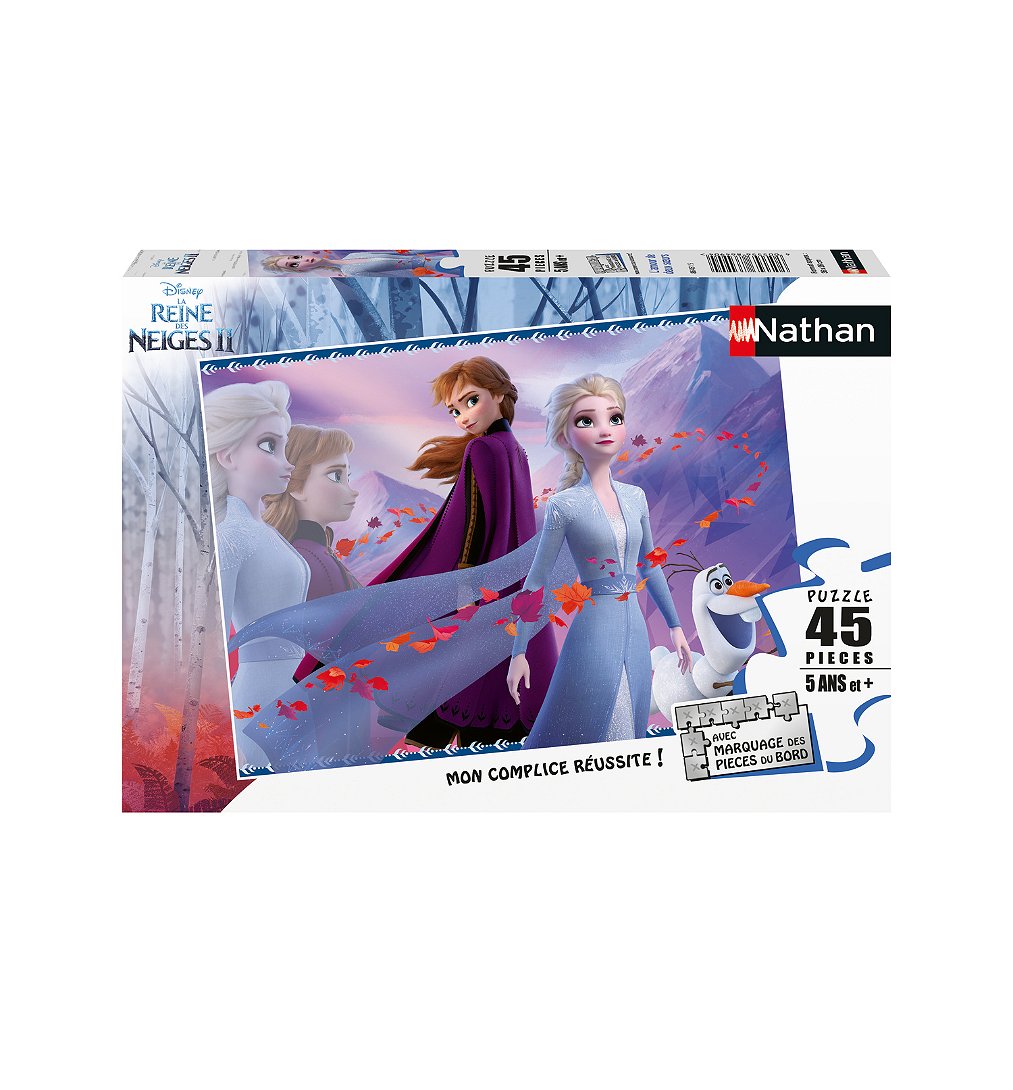 Puzzle 45 pièces : La Reine des Neiges 2 Frozen 2 : 'amour de deux soeurs Ravensburger Nathan - vue 5