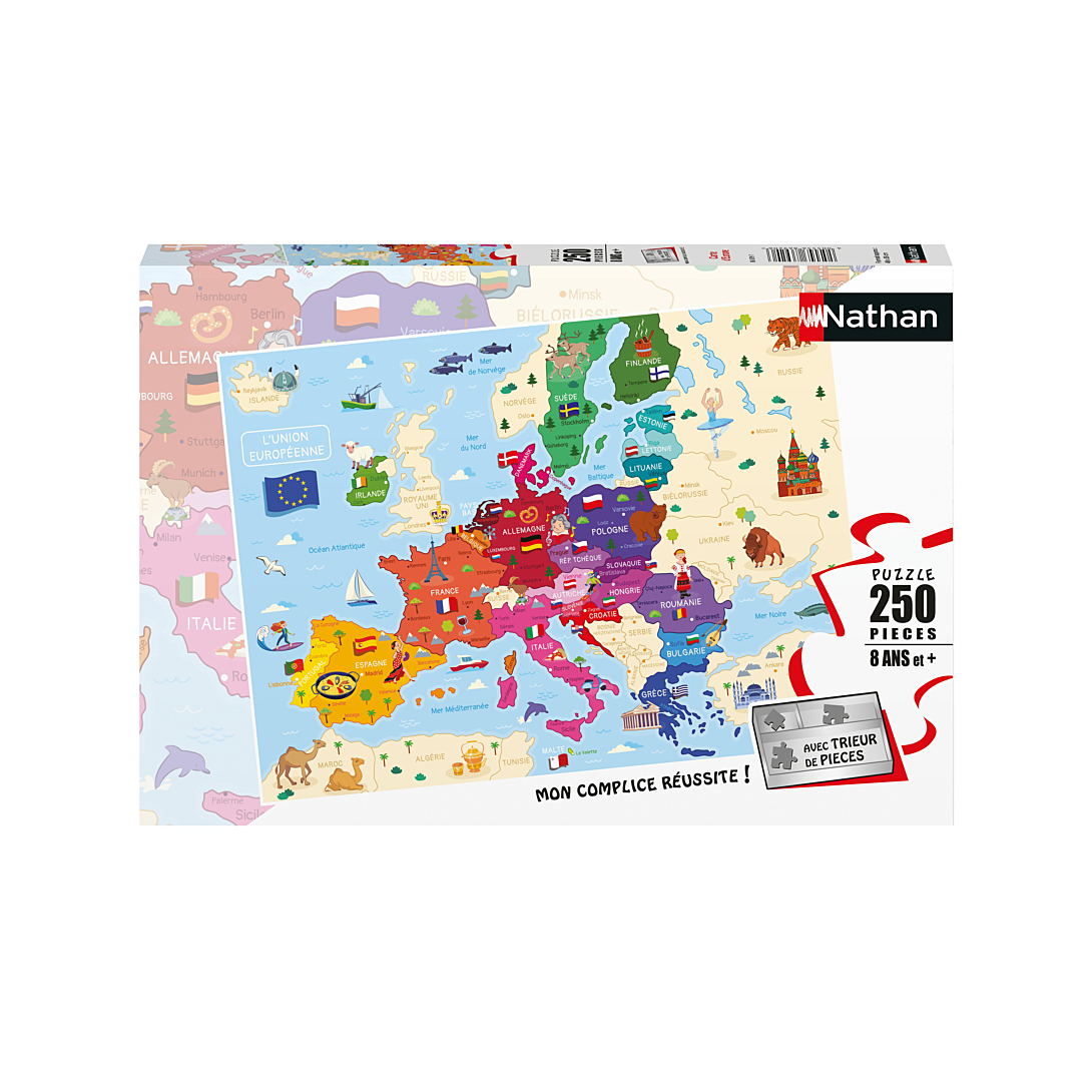 Puzzle 250 p - Carte d'Europe