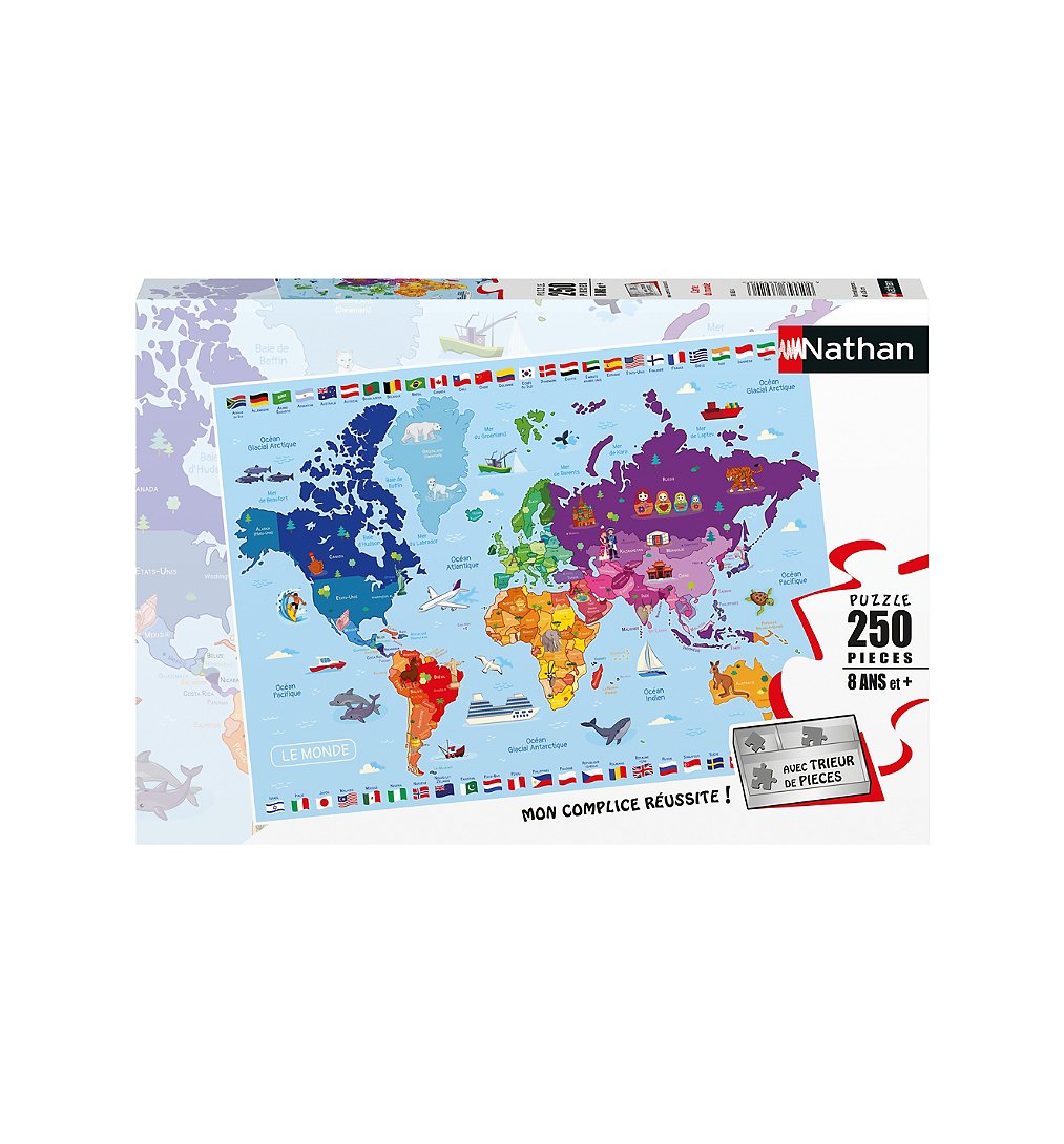 Puzzle 250 p - Carte du monde