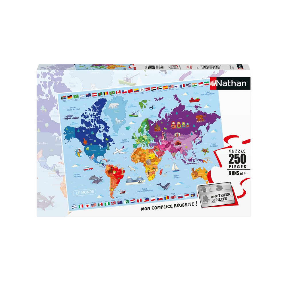 Puzzle 250 p - Carte du monde