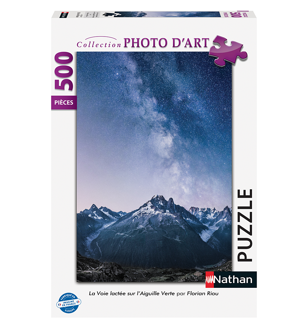 Nathan Puzzle 500 p - La Voie lactée sur l’Aiguille Verte