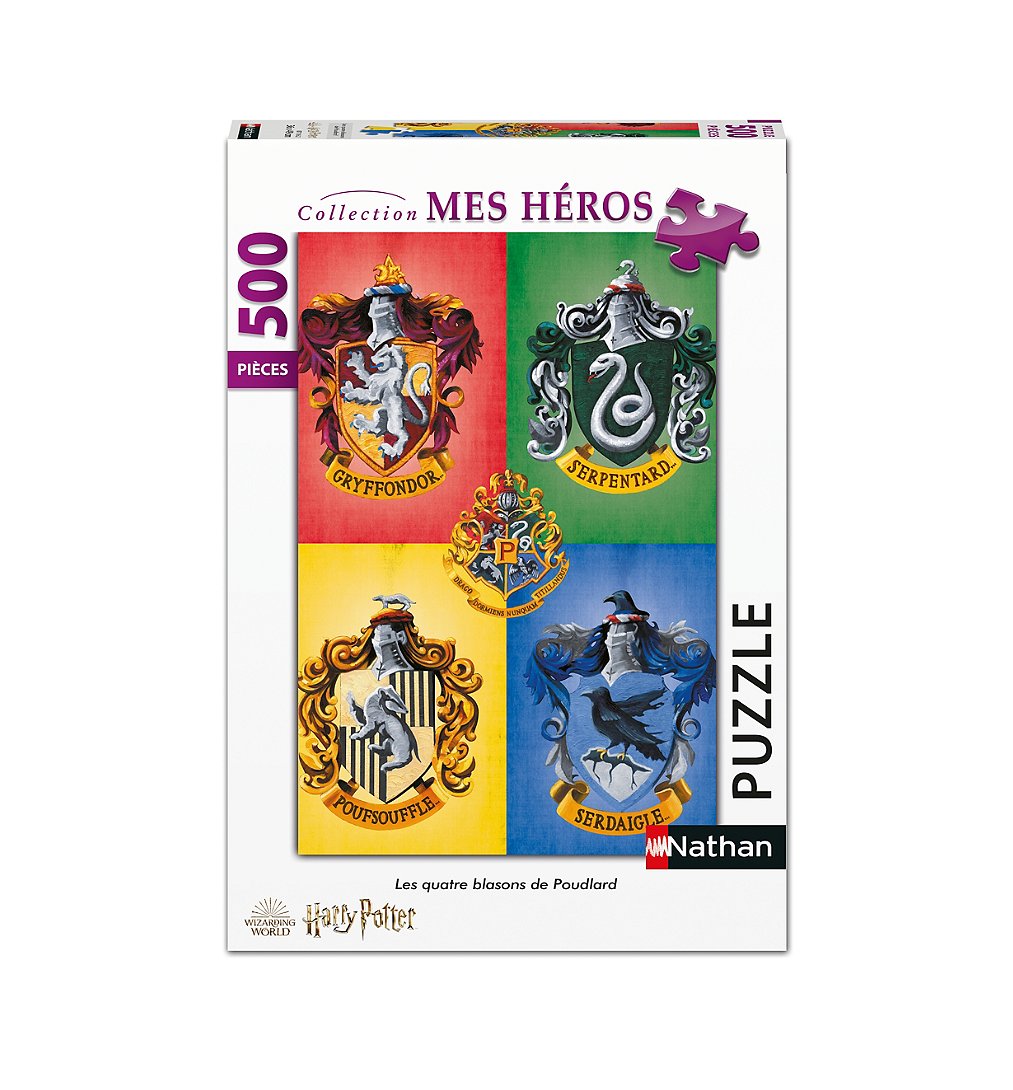 Nathan Puzzle 500 p - Les quatre blasons de Poudlard