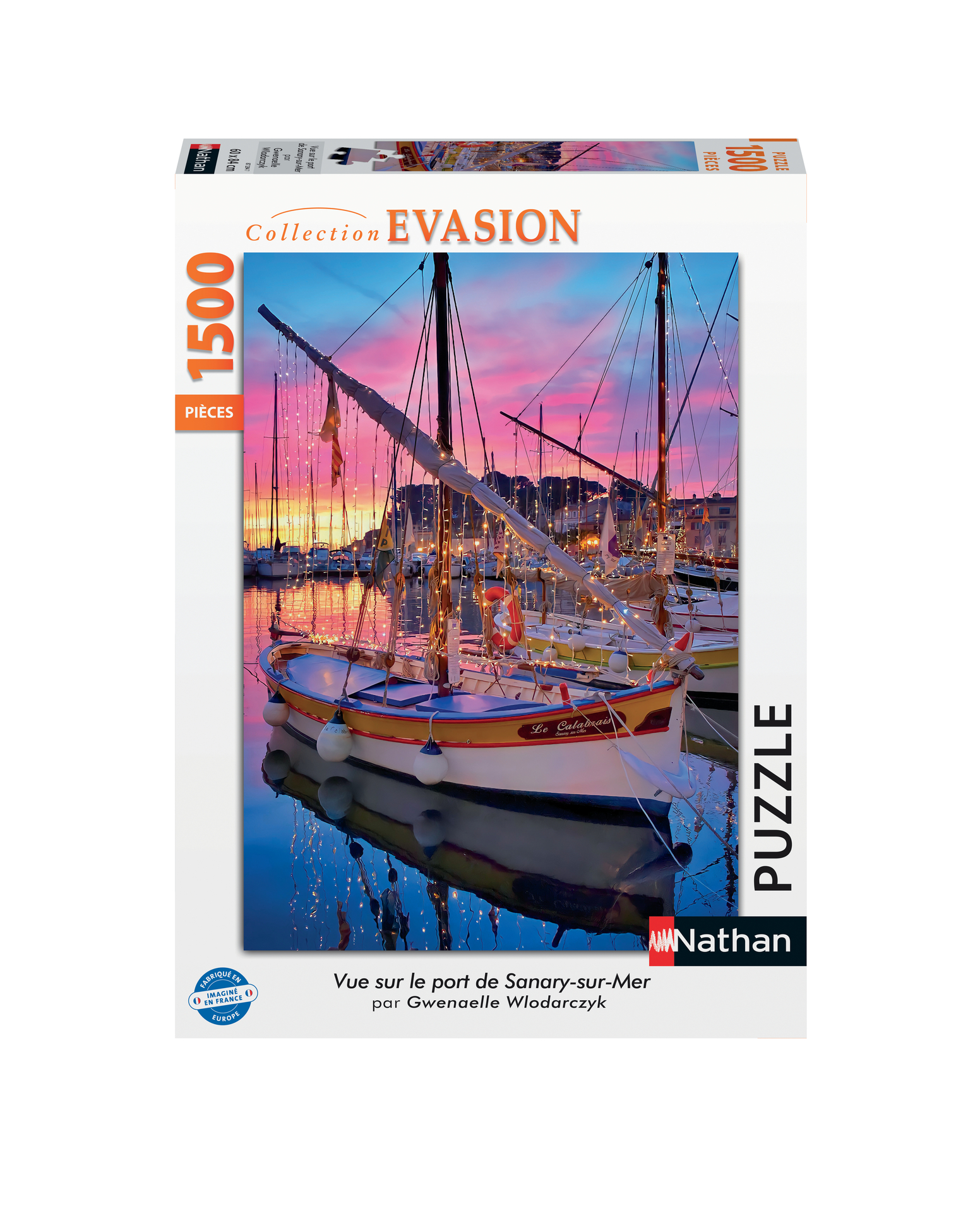Puzzle N 1500 p - Vue sur le port de Sanary-sur-Mer