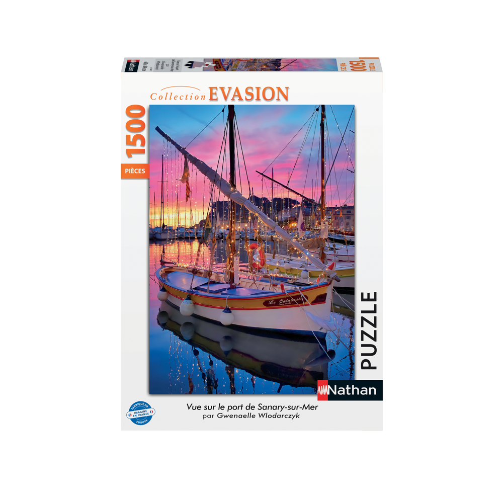 Puzzle N 1500 p - Vue sur le port de Sanary-sur-Mer