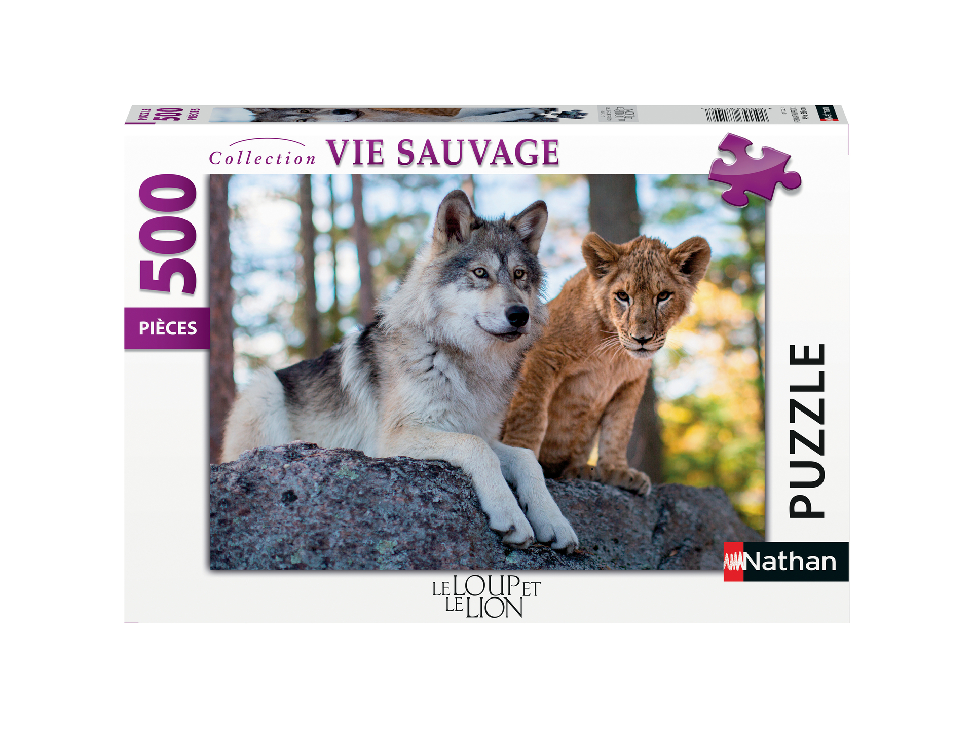 Nathan Puzzle 500 p - Le loup et le lion