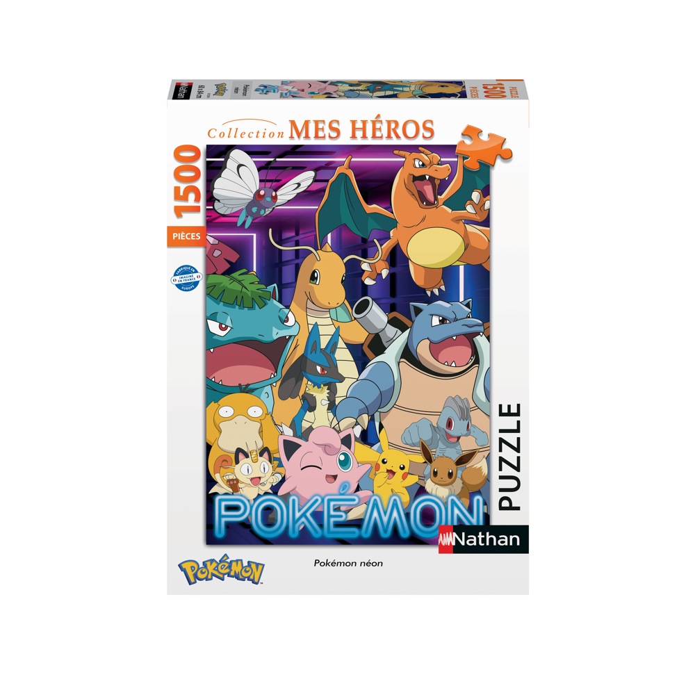 Nathan Puzzle 1500 P - Pokémon Néon - Pokemon