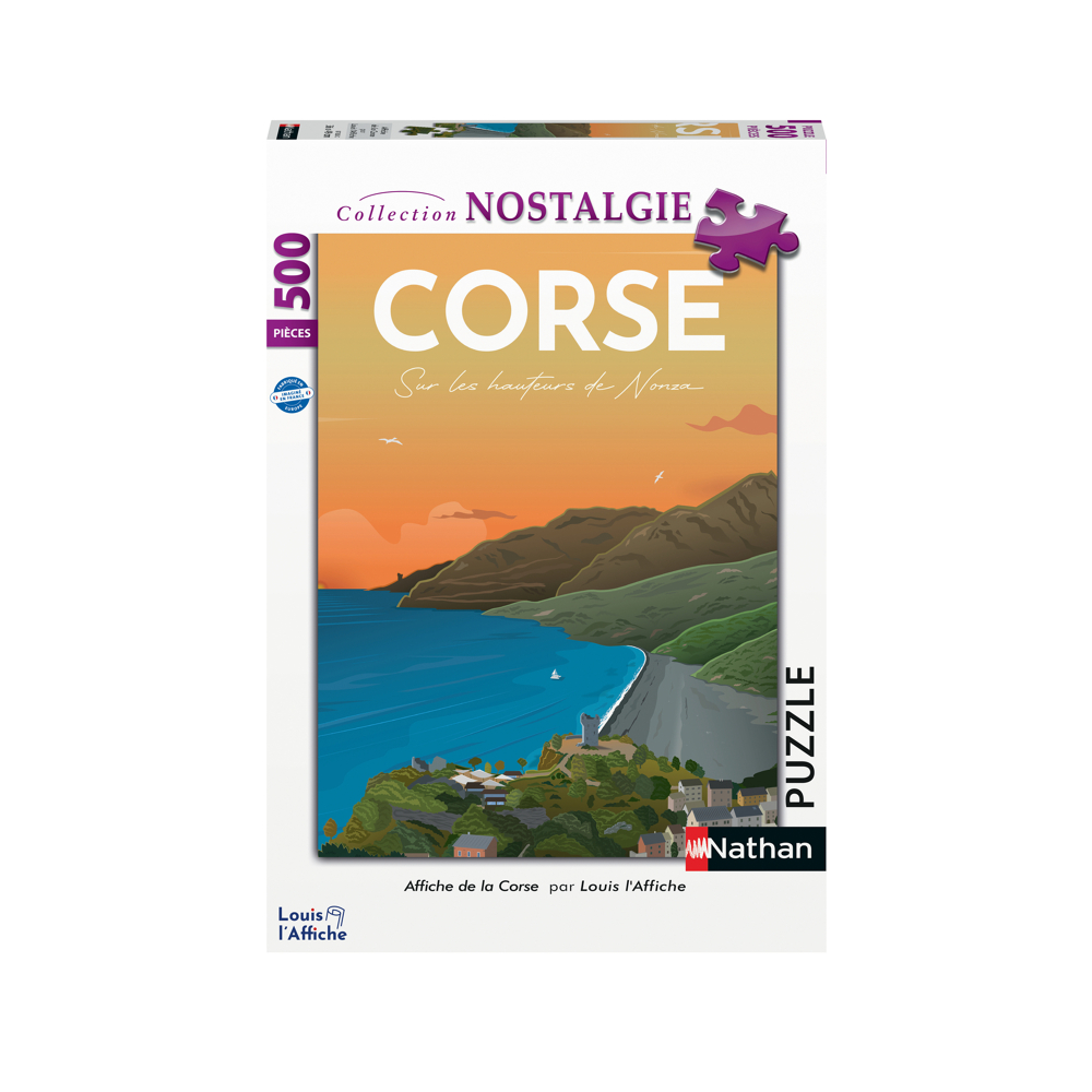 Nathan Puzzle 500 P - Affiche De La Corse / Louis L'affiche