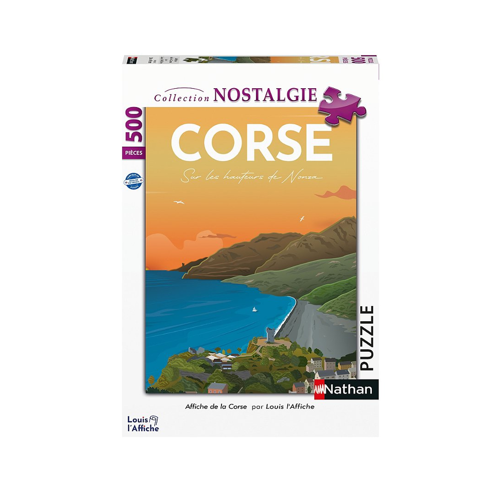 Nathan Puzzle 500 P - Affiche De La Corse / Louis L'affiche