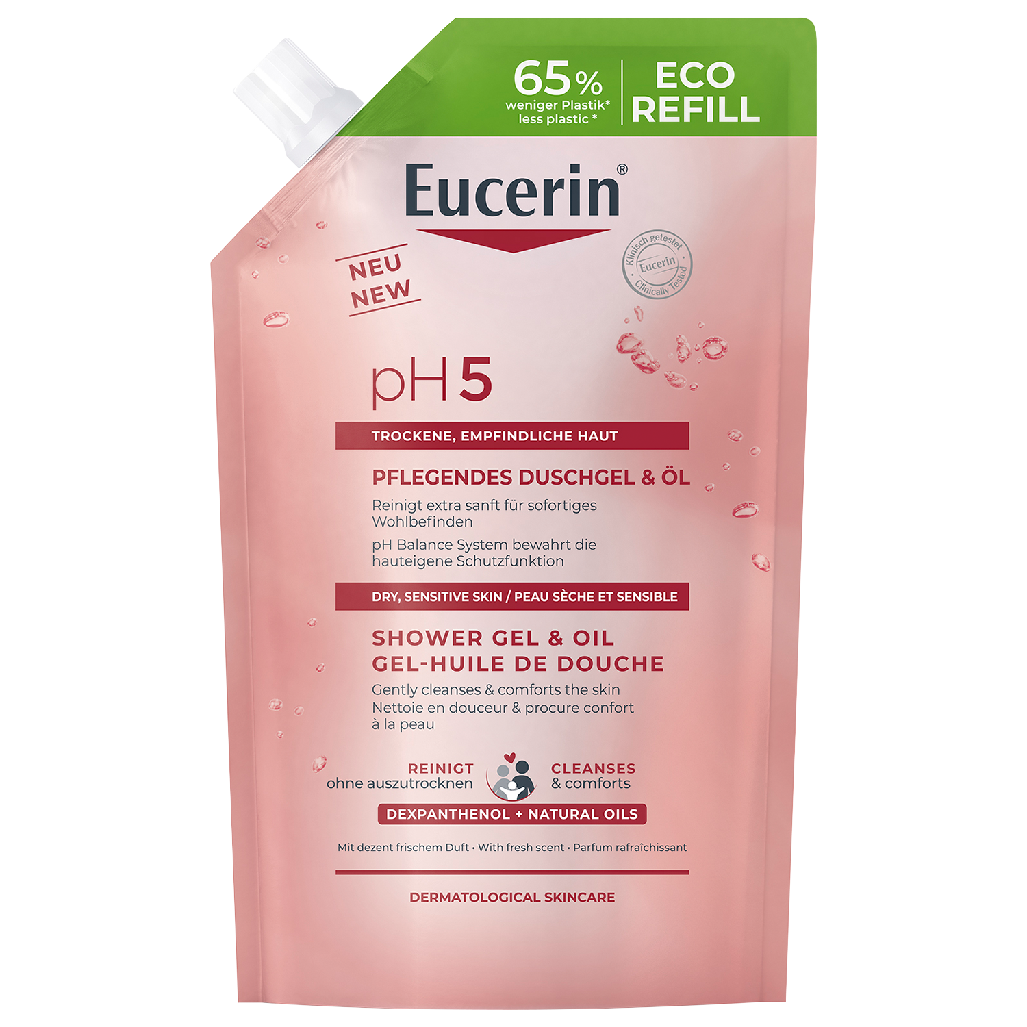 Recharge Huile De Douche Ph5 Peau Sèche & Sensible Eucerin Le Bidon De 400ml