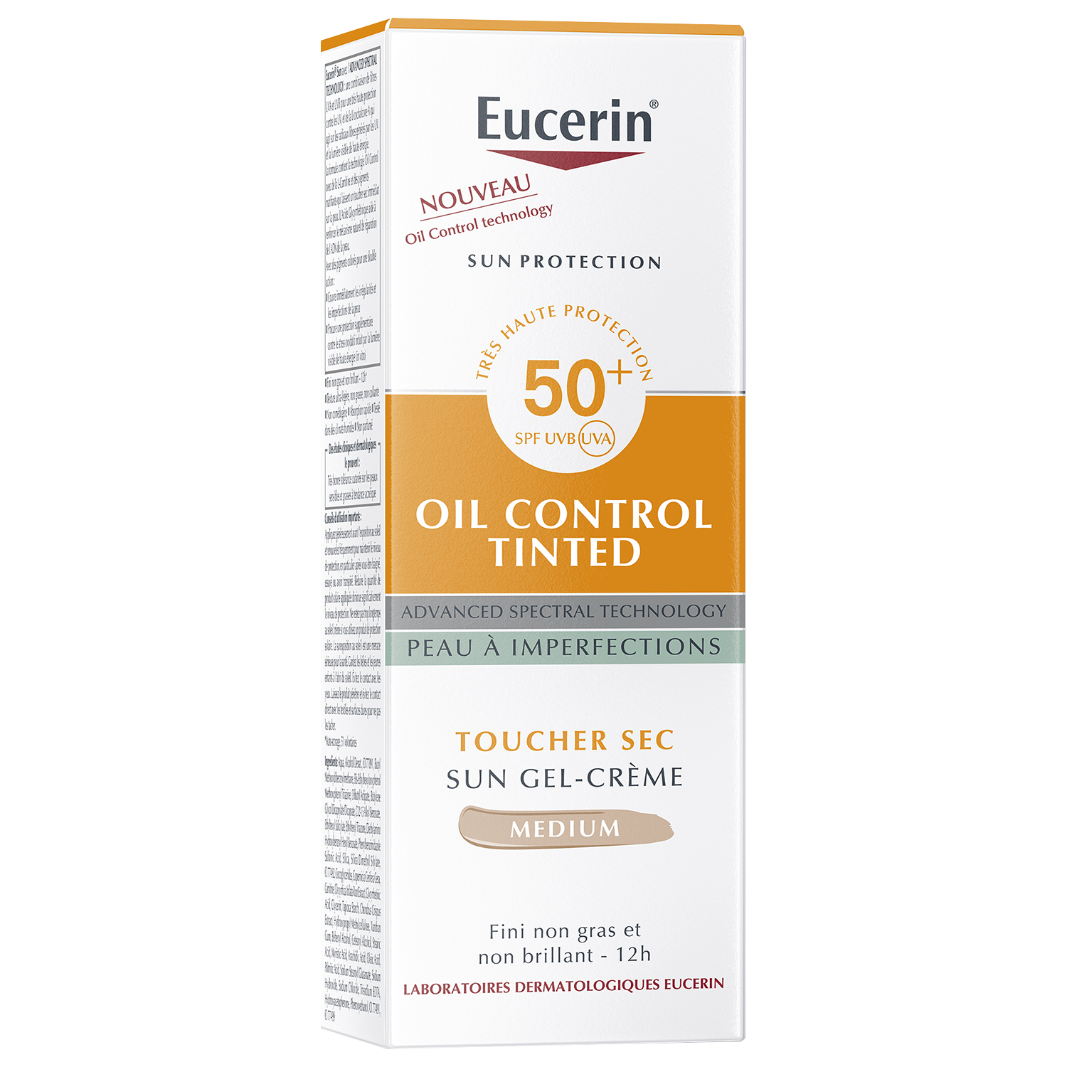 Crème Solaire Oil Control Tinted Medium Spf 50+ Eucerin Le Flacon De 50ml