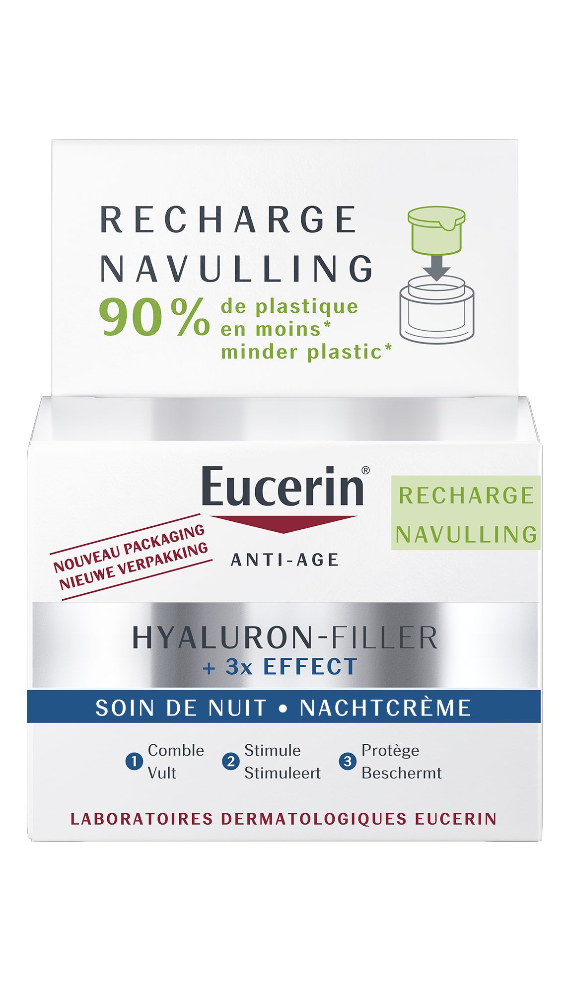 Eucerin Hyaluron Filler + 3x Effect Recharge Anti Age Soin de 50ml