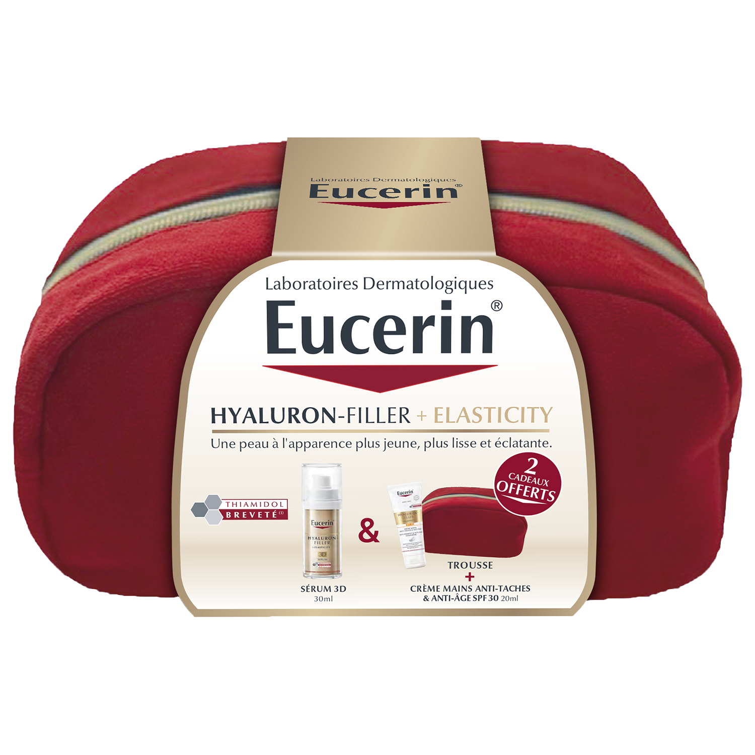 Eucerin Kit Routine Rentrée Hyaluron-Filler + Elasticity - Sérum 3D 30ml + Crème Mains SP30 20ml