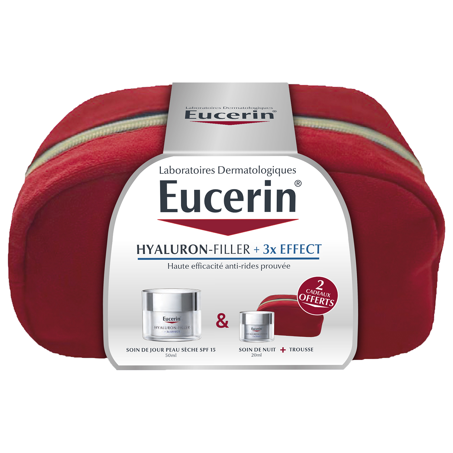 Eucerin Kit Routine Rentrée Hyaluron-Filler +3x Effect - Soin de Jour Peau Sèche 50ml + Soin de Nuit